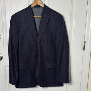 Jack Victor Blue Conway Blazer Size 42R 100% Wool Canada Union Made Super 110’s